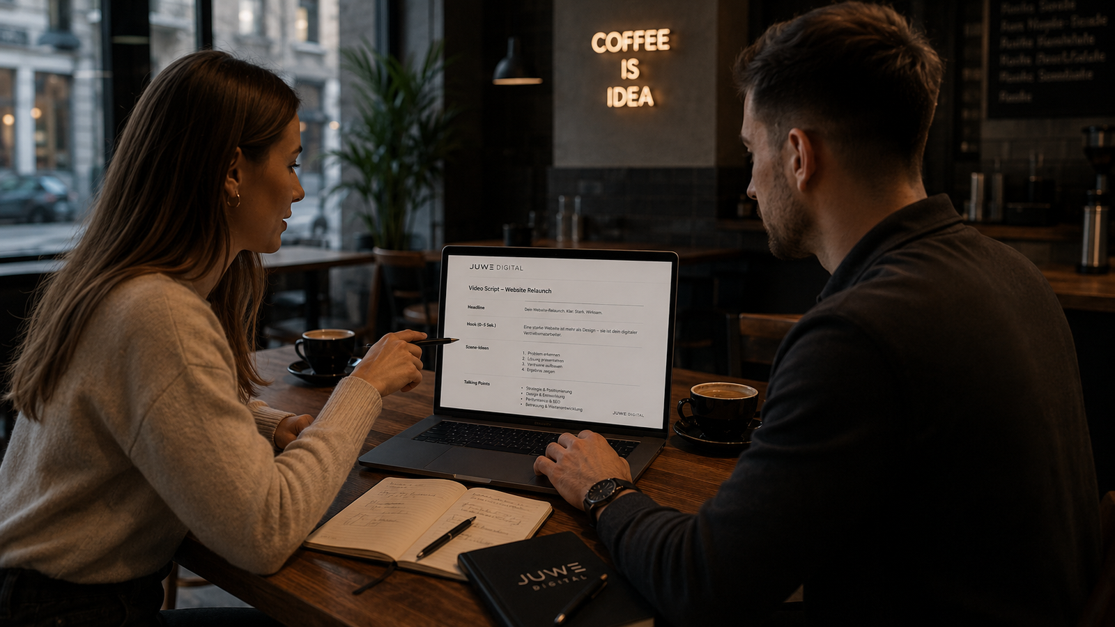 Content und Skript werden vorbereitet